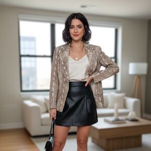 Michael Hoban Vintage Snakey pattern Leather jacket blazer. Excellent condition